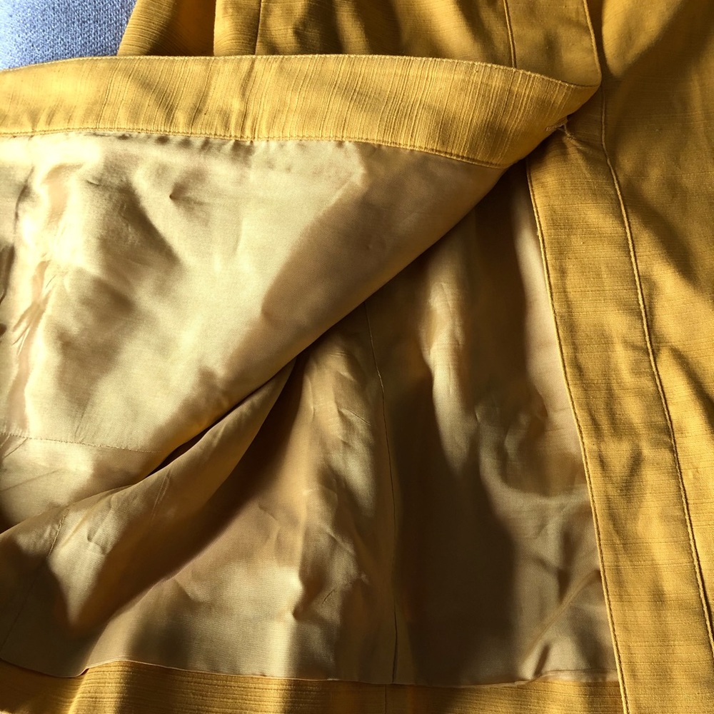 SOLD 🛑 Anthro Tabitha Mustard Yellow Coat Dress - Picture 4 of 8